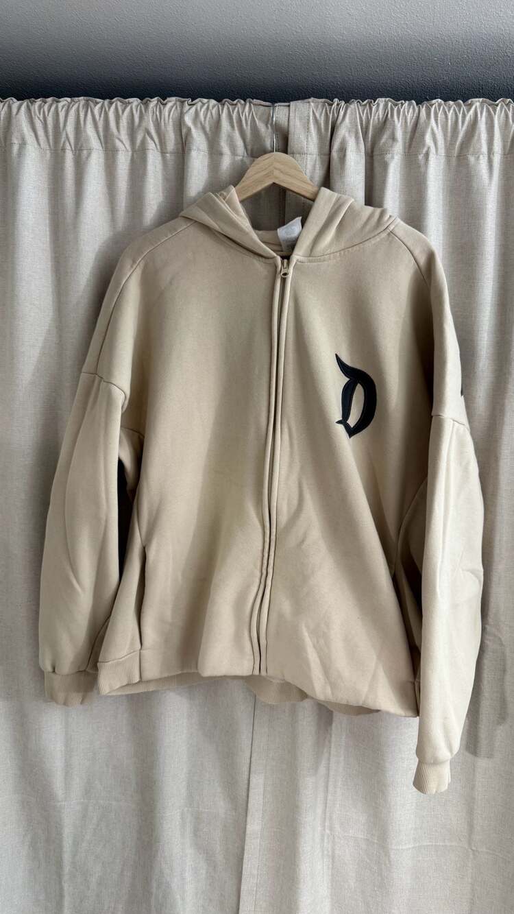 Disney Parks Disneyland Authentic Original Est. 1955 Beige Zip-Up Hoodie